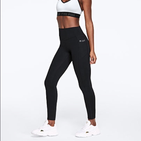 PINK Ultimate Leggings Black Ankle Length